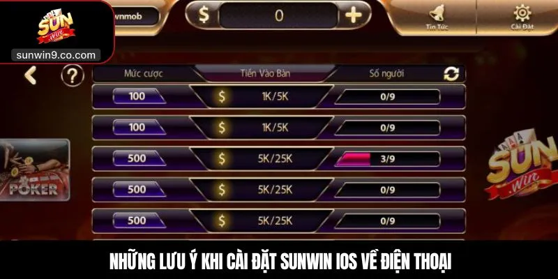 Sunwin Ios - Hướng Dẫn Cài Đặt Trên Iphone Cho Tân Thủ 3 Những Lưu Ý Khi Cài Đặt Sunwin Ios Về Điện Thoại